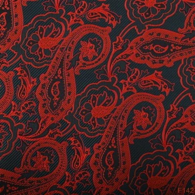 Tissu de costume élégant en jacquard cachemire – F142 Blazer formel à revers en satin noir