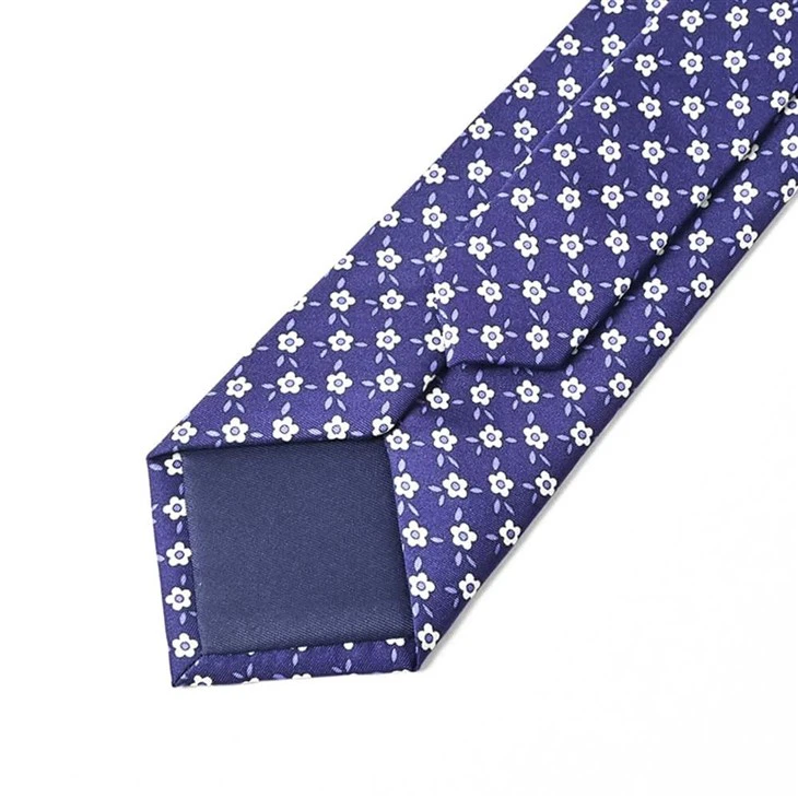 YiLi Purple Floral Silk Tie - Eco-Friendly Elegance
